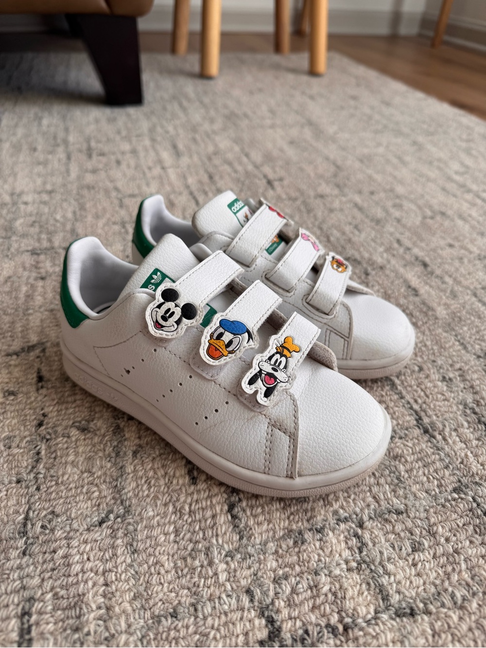 ADIDAS DISNEY STAN SMITH COMFORT CLOSURE White Sneakers SHOES sz 11K